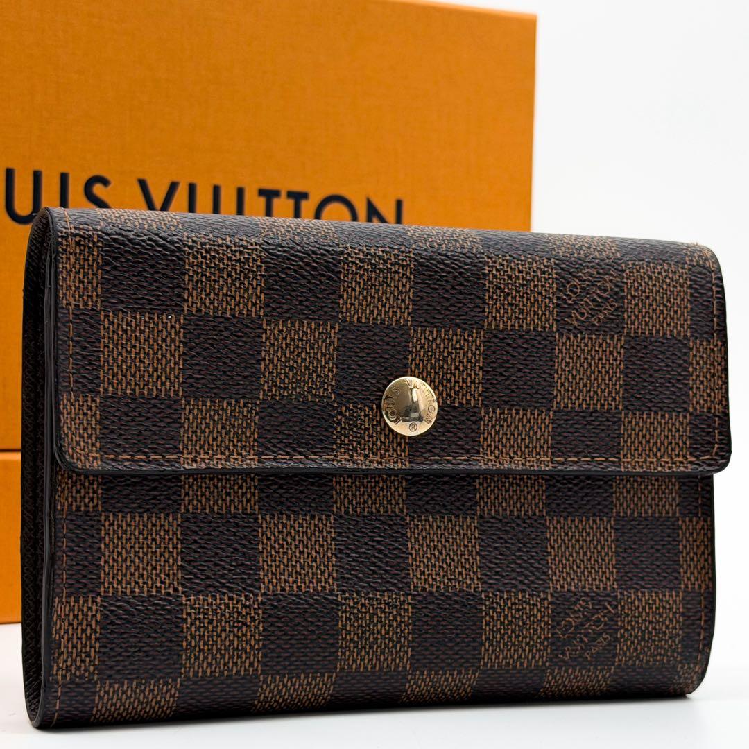 Louis Vuitton Portefeuille Alexandra Damier Trifold Brown Wallet