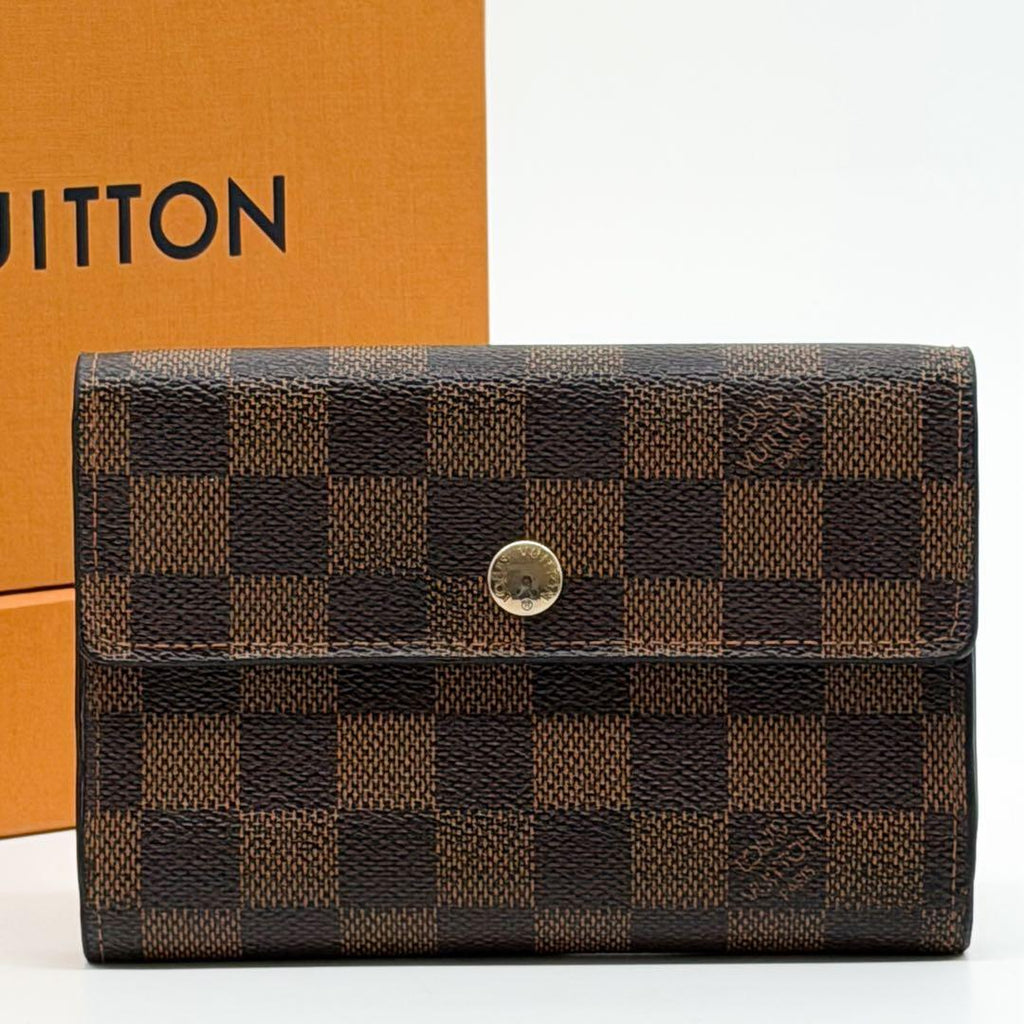 Louis Vuitton Portefeuille Alexandra Damier Trifold Brown Wallet — view 2