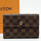 Louis Vuitton Portefeuille Alexandra Damier Trifold Brown Wallet — view 2
