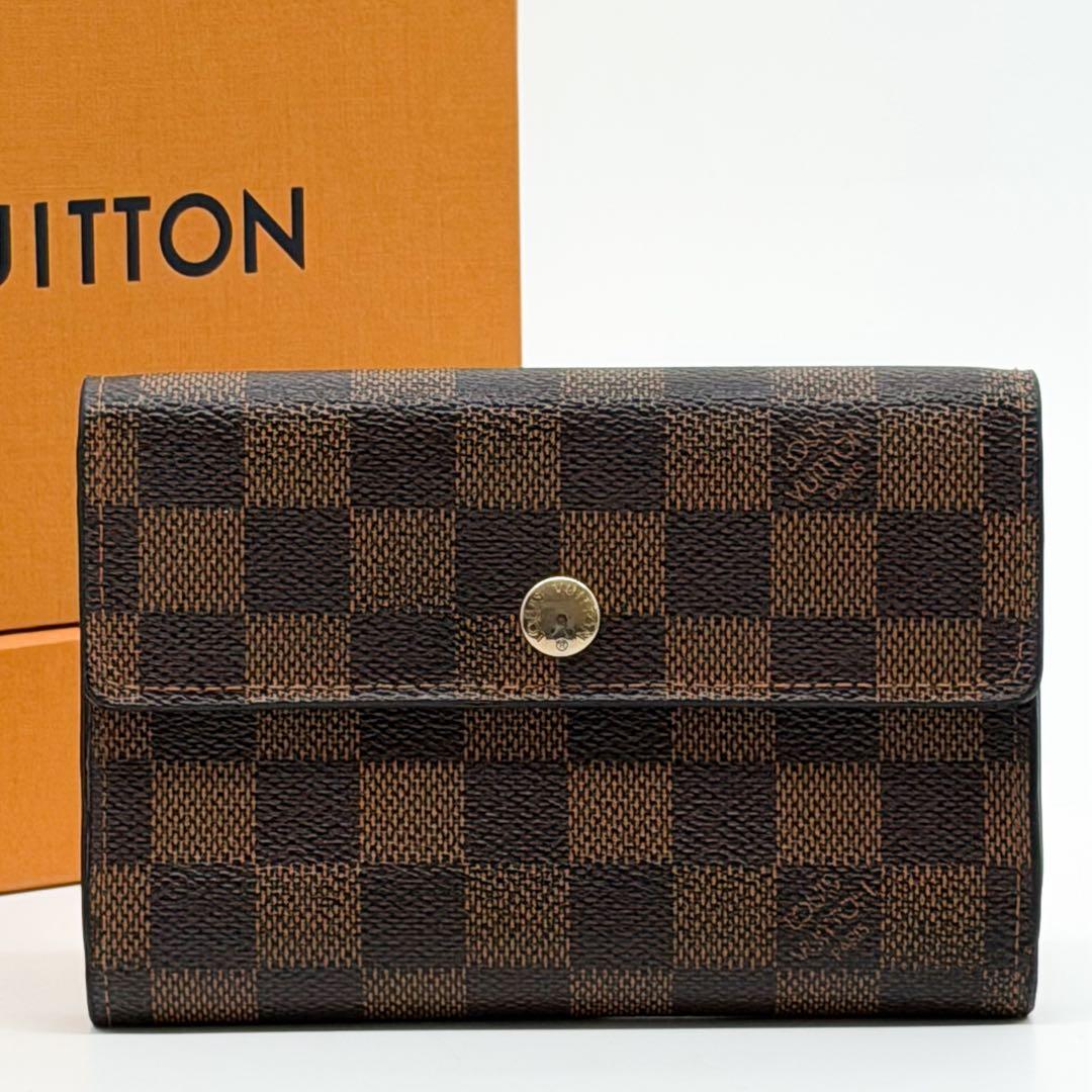 Louis Vuitton Portefeuille Alexandra Damier Trifold Brown Wallet — view 2