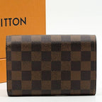 Louis Vuitton Portefeuille Alexandra Damier Trifold Brown Wallet — view 3