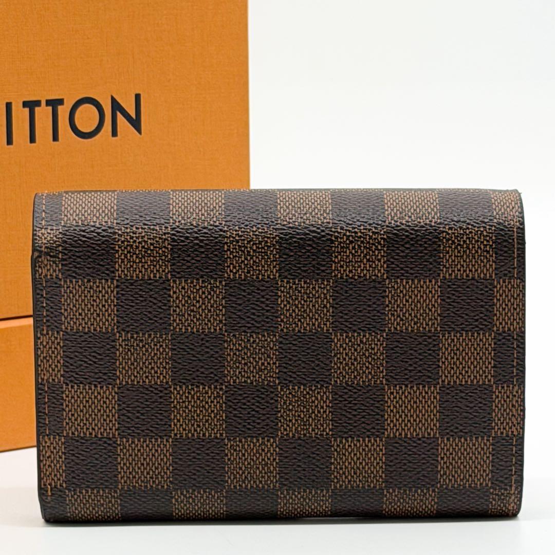 Louis Vuitton Portefeuille Alexandra Damier Trifold Brown Wallet — view 3