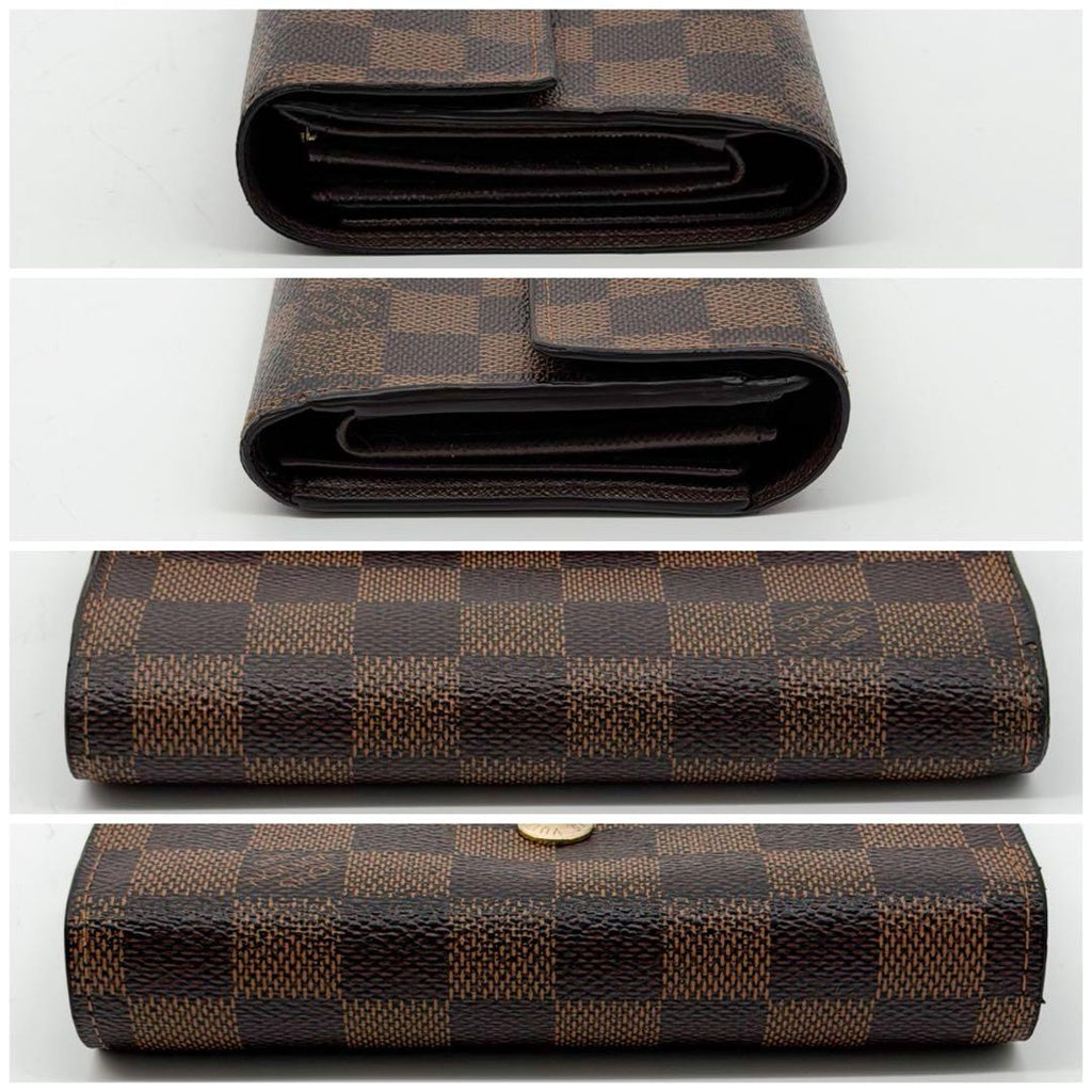 Louis Vuitton Portefeuille Alexandra Damier Trifold Brown Wallet — view 4
