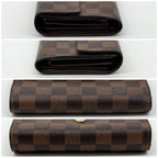 Louis Vuitton Portefeuille Alexandra Damier Trifold Brown Wallet — view 4
