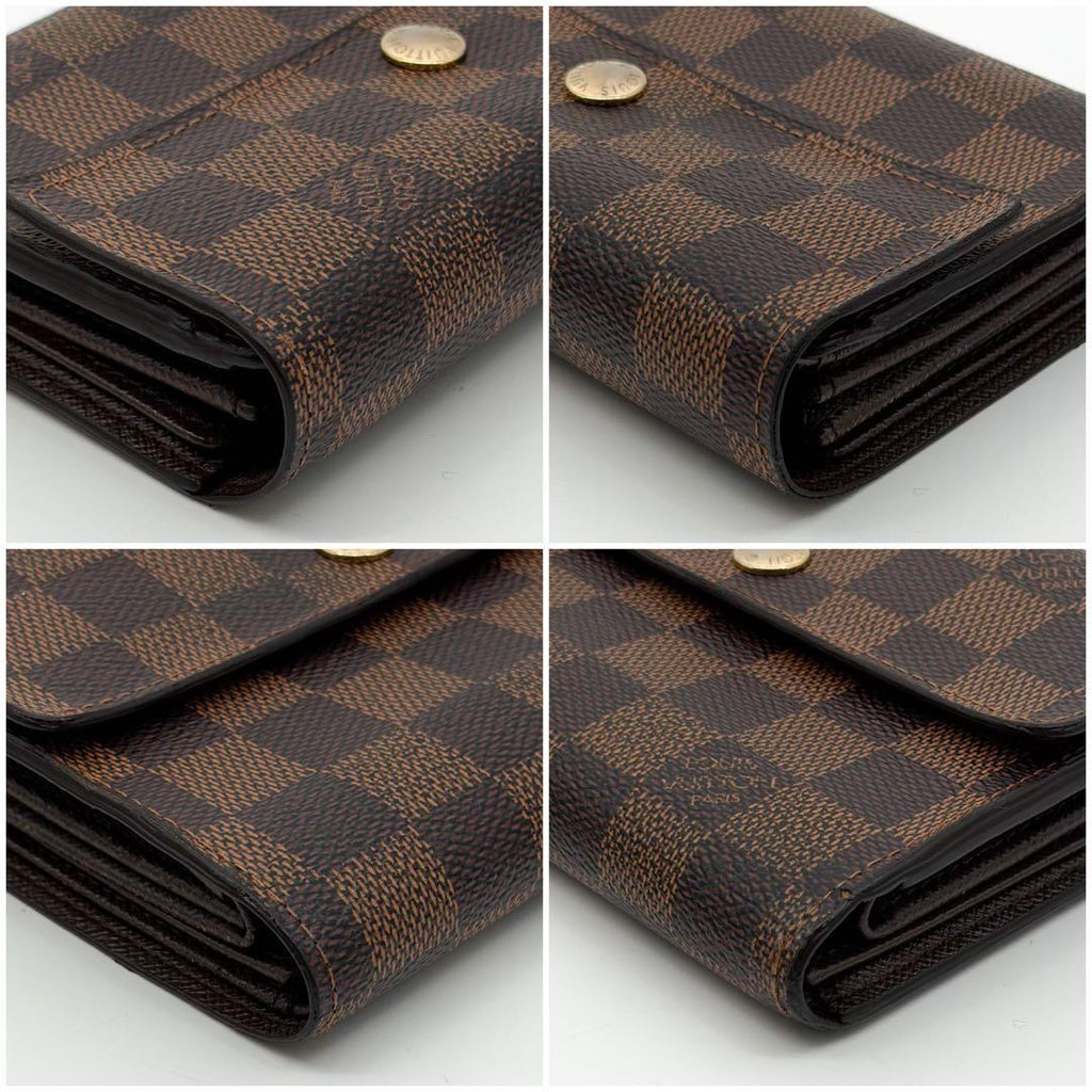 Louis Vuitton Portefeuille Alexandra Damier Trifold Brown Wallet — view 5