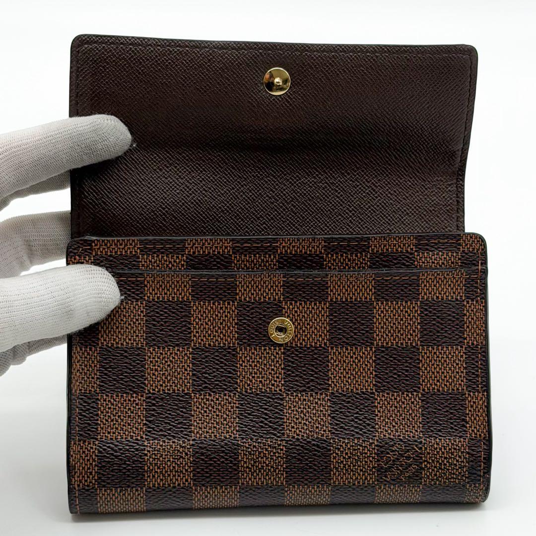 Louis Vuitton Portefeuille Alexandra Damier Trifold Brown Wallet — view 6