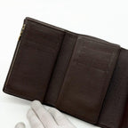 Louis Vuitton Portefeuille Alexandra Damier Trifold Brown Wallet — view 7