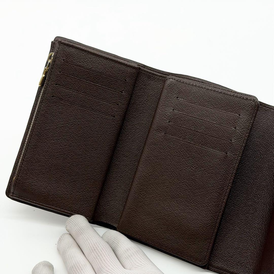 Louis Vuitton Portefeuille Alexandra Damier Trifold Brown Wallet — view 7
