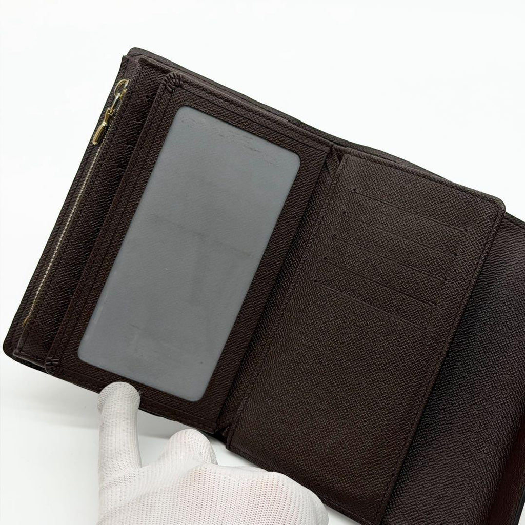 Louis Vuitton Portefeuille Alexandra Damier Trifold Brown Wallet — view 8