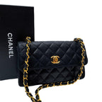 Chanel Mini Quilted Chain Shoulder Bag Lambskin CC Logo