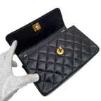 Chanel Mini Quilted Chain Shoulder Bag Lambskin CC Logo — view 7