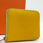 Hermes Azap Compact Silk in Coin Case Yellow Epsom Mini