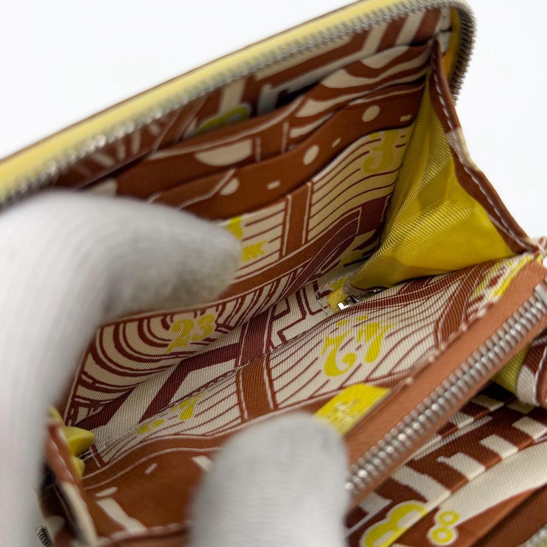 Hermes Azap Compact Silk in Coin Case Yellow Epsom Mini
