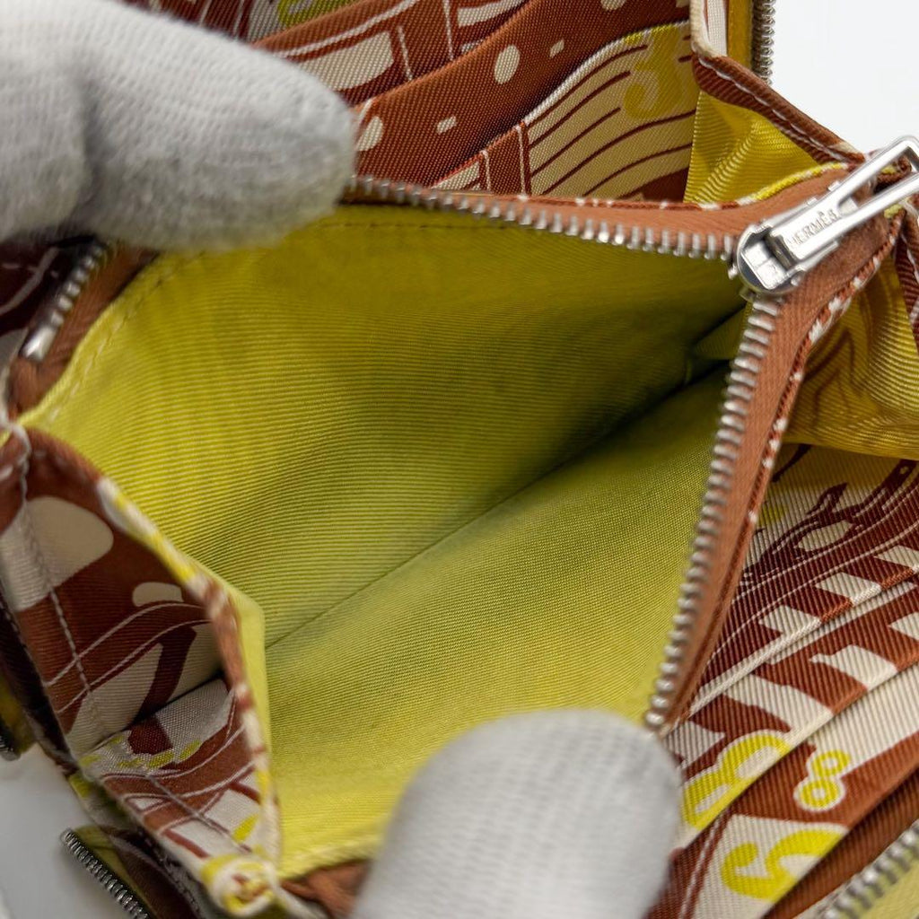 Hermes Azap Compact Silk in Coin Case Yellow Epsom Mini