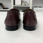 Hermes Paris Hhardware Leather Loafers Burgundy Sneaker — view 5