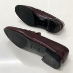 Hermes Paris Hhardware Leather Loafers Burgundy Sneaker — view 6