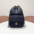 Chanel Lambskin Quilted CC Logo Turnlock Chain Backpack