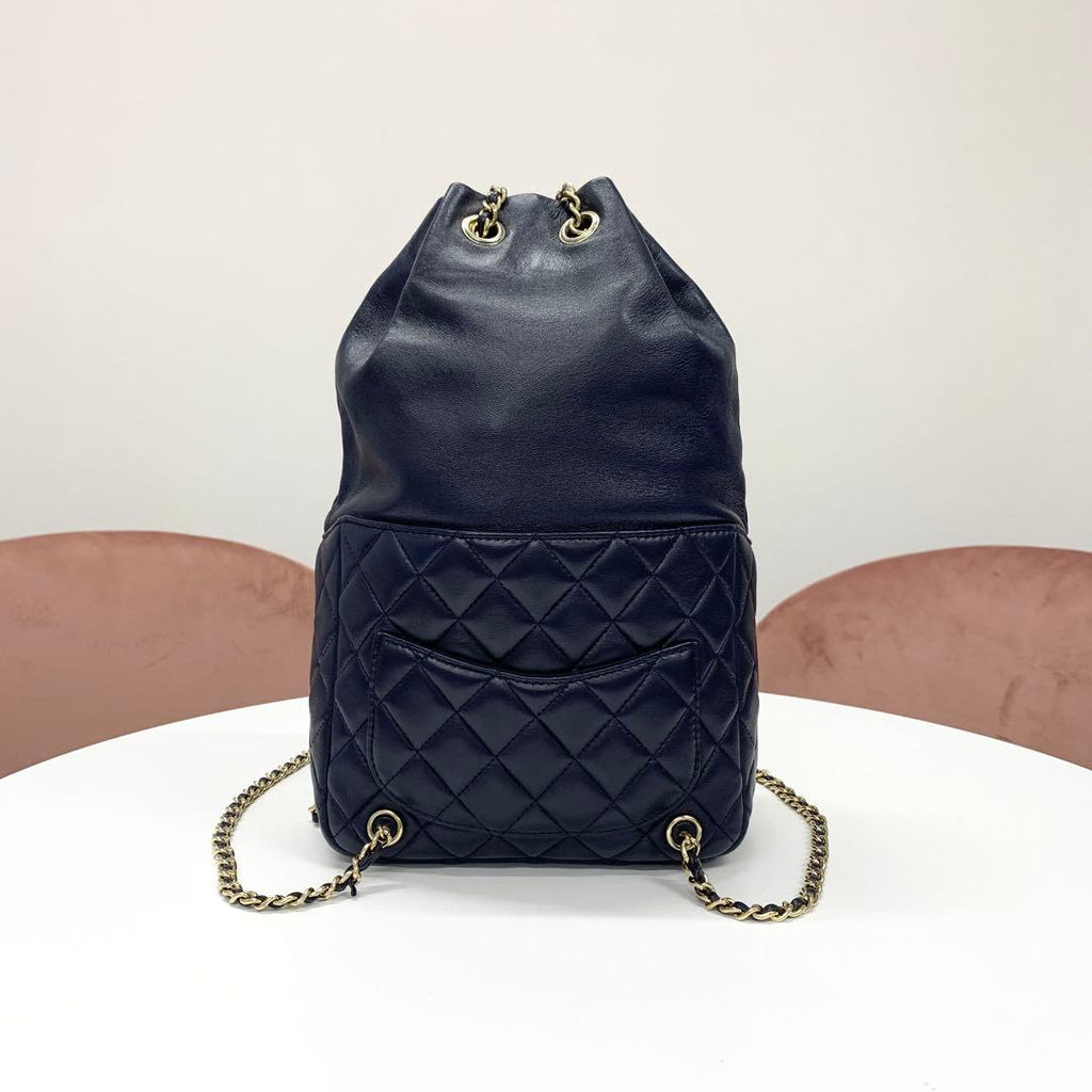 Chanel Lambskin Quilted CC Logo Turnlock Chain Backpack — view 3