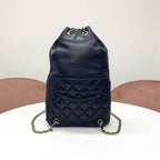 Chanel Lambskin Quilted CC Logo Turnlock Chain Backpack — view 3