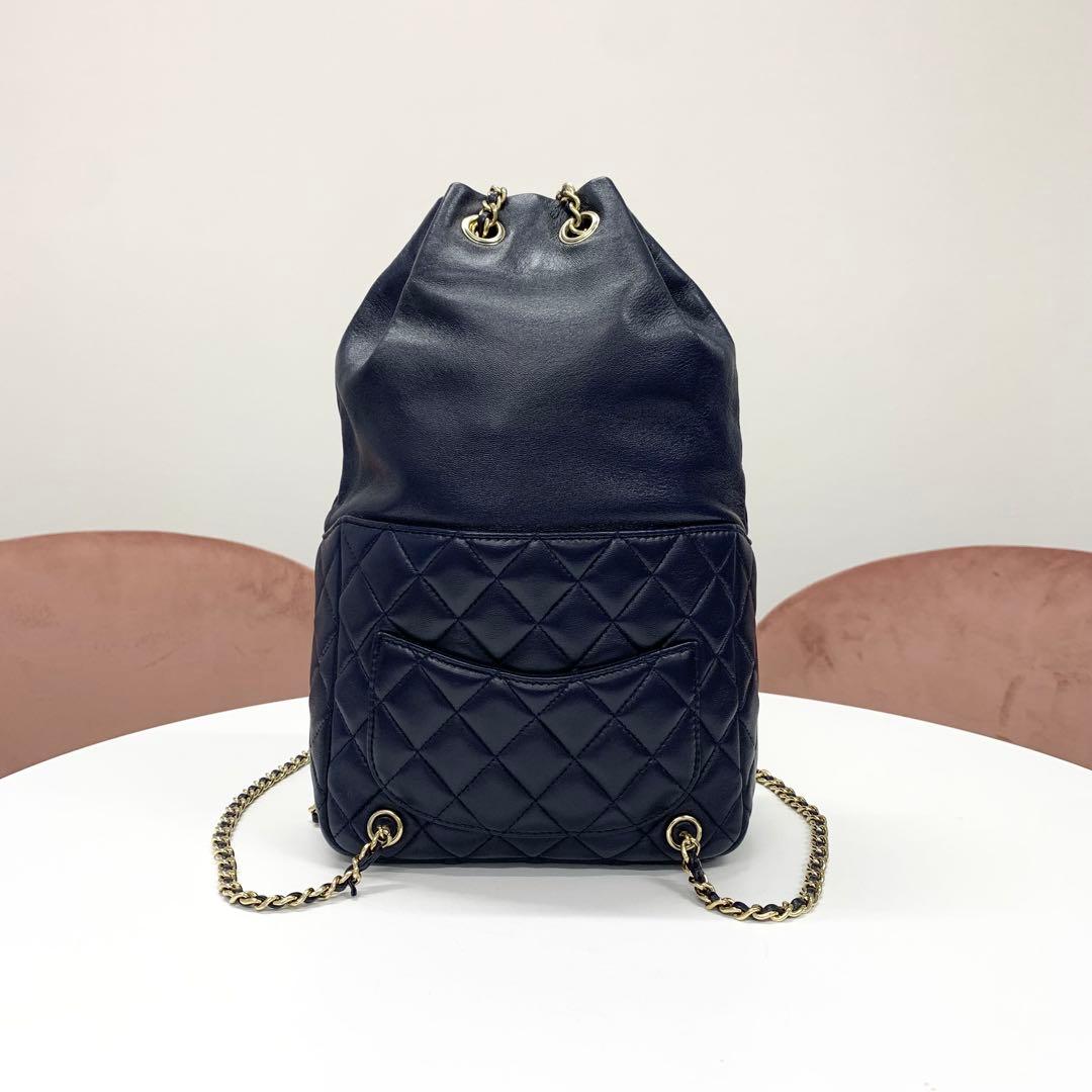 Chanel Lambskin Quilted CC Logo Turnlock Chain Backpack — view 3
