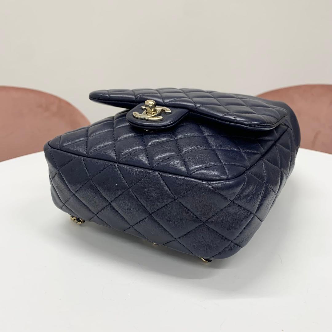 Chanel Lambskin Quilted CC Logo Turnlock Chain Backpack — view 4