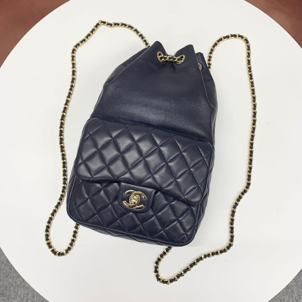 Chanel Lambskin Quilted CC Logo Turnlock Chain Backpack — view 5