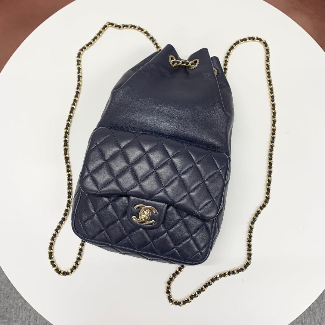 Chanel Lambskin Quilted CC Logo Turnlock Chain Backpack — view 5