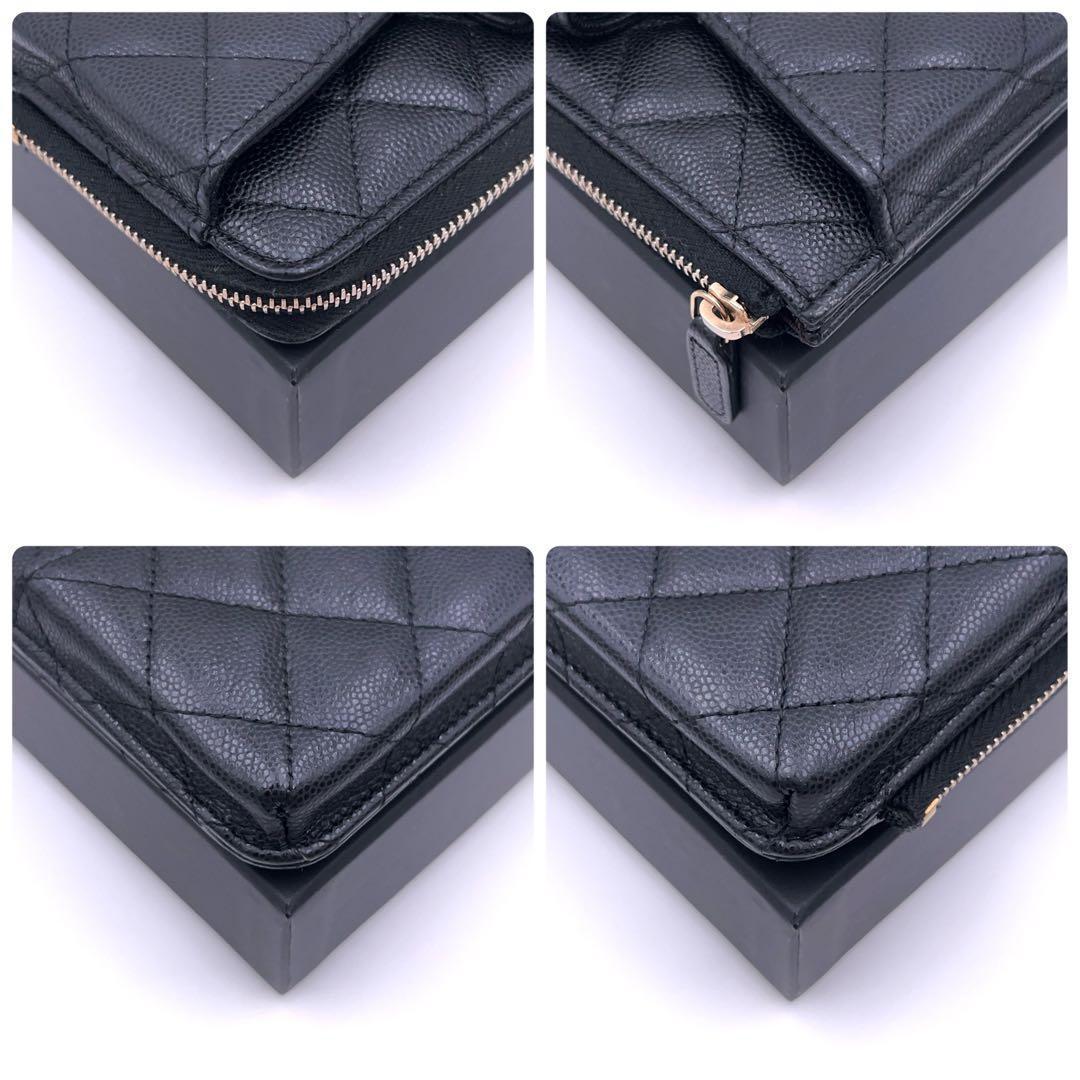 Chanel Quilted Caviar Leather Timeless Classic Card Case — view 6