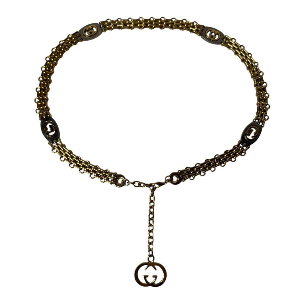 Gucci Interlocking Chain Belt with Logo Charm
