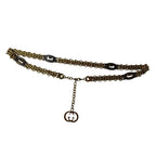 Gucci Interlocking Chain Belt with Logo Charm — view 3