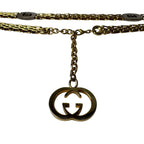 Gucci Interlocking Chain Belt with Logo Charm — view 5