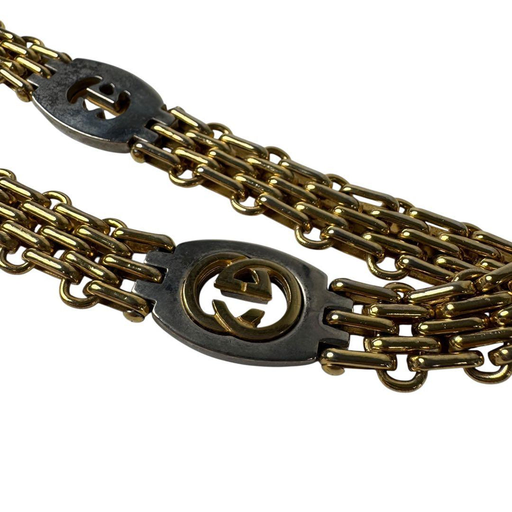 Gucci Interlocking Chain Belt with Logo Charm — view 6