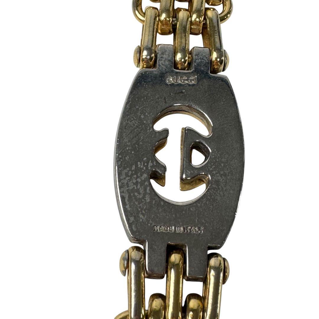 Gucci Interlocking Chain Belt with Logo Charm — view 7