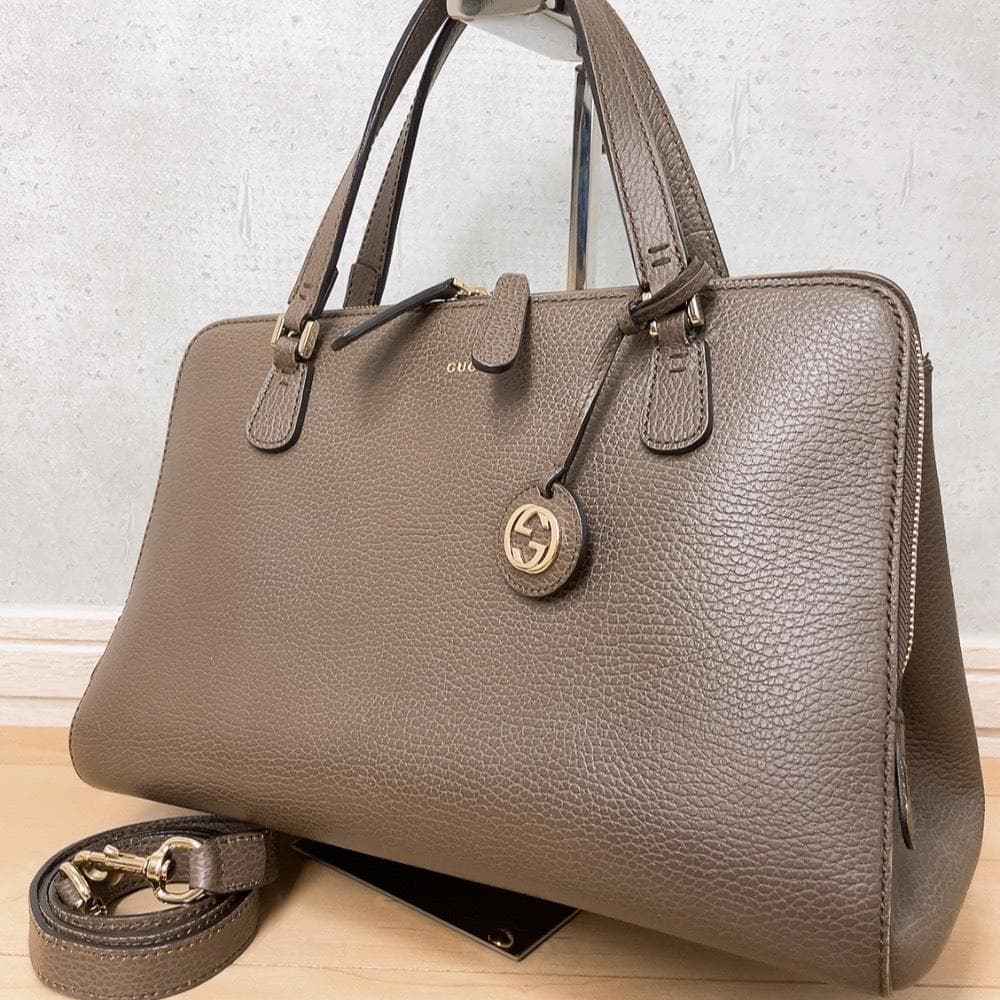 Gucci Shoulder Bag 2-Way Gray