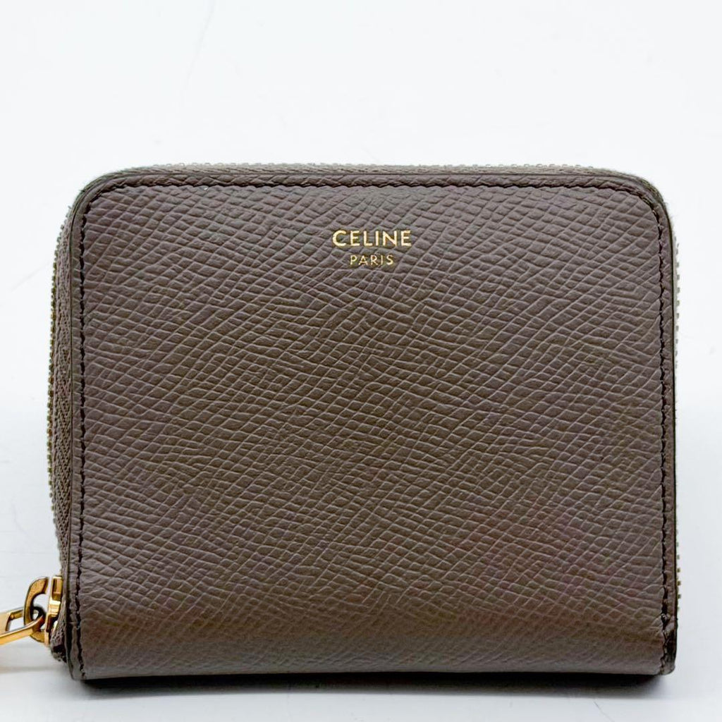 Celine Small Essential Zip Wallet Greige — view 2