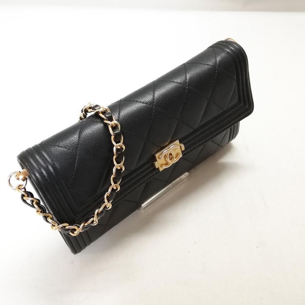 Chanel Class Caviar Leather Boy Wallet Black — view 2