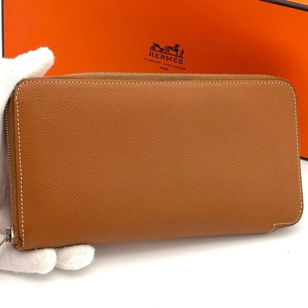 Hermes Wallet Azap Long Silk'in Brown Veau Epsom — view 2