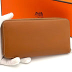 Hermes Wallet Azap Long Silk'in Brown Veau Epsom — view 3