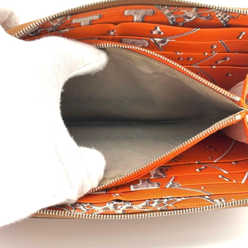 Hermes Wallet Azap Long Silk'in Brown Veau Epsom — view 8