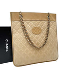 Chanel Quilted CC Logo Chain Shoulder Tote
