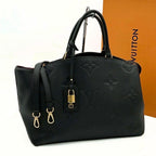 Louis Vuitton Monogram Empreinte Grand Palais MM Black Leather Handbag