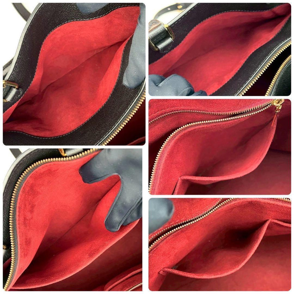 Louis Vuitton Monogram Empreinte Grand Palais MM Black Leather Handbag — view 7