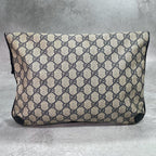 Gucci Clutch GG Navy Beige Leather Logo — view 3