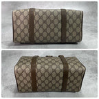 Gucci GG Sherry Line Boston Bag Brown Leather Logo — view 8