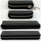 Louis Vuitton Zippy Wallet Vertical Taiga Black Round
