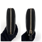 Chanel Quilted Caviar Leather Zip Around Wallet Black — view 5