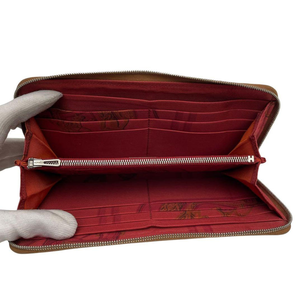 Hermes Leather Azap Long Silk in Zippy Wallet — view 6