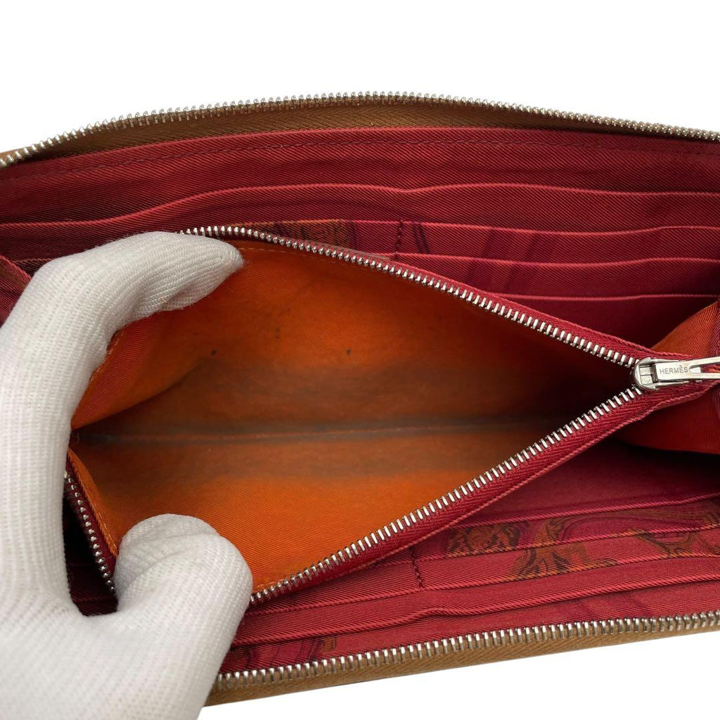 Hermes Leather Azap Long Silk in Zippy Wallet — view 8