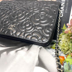 Chanel Chain Wallet Camellia Black — view 5