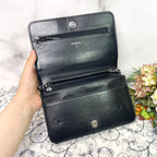 Chanel Chain Wallet Camellia Black — view 9